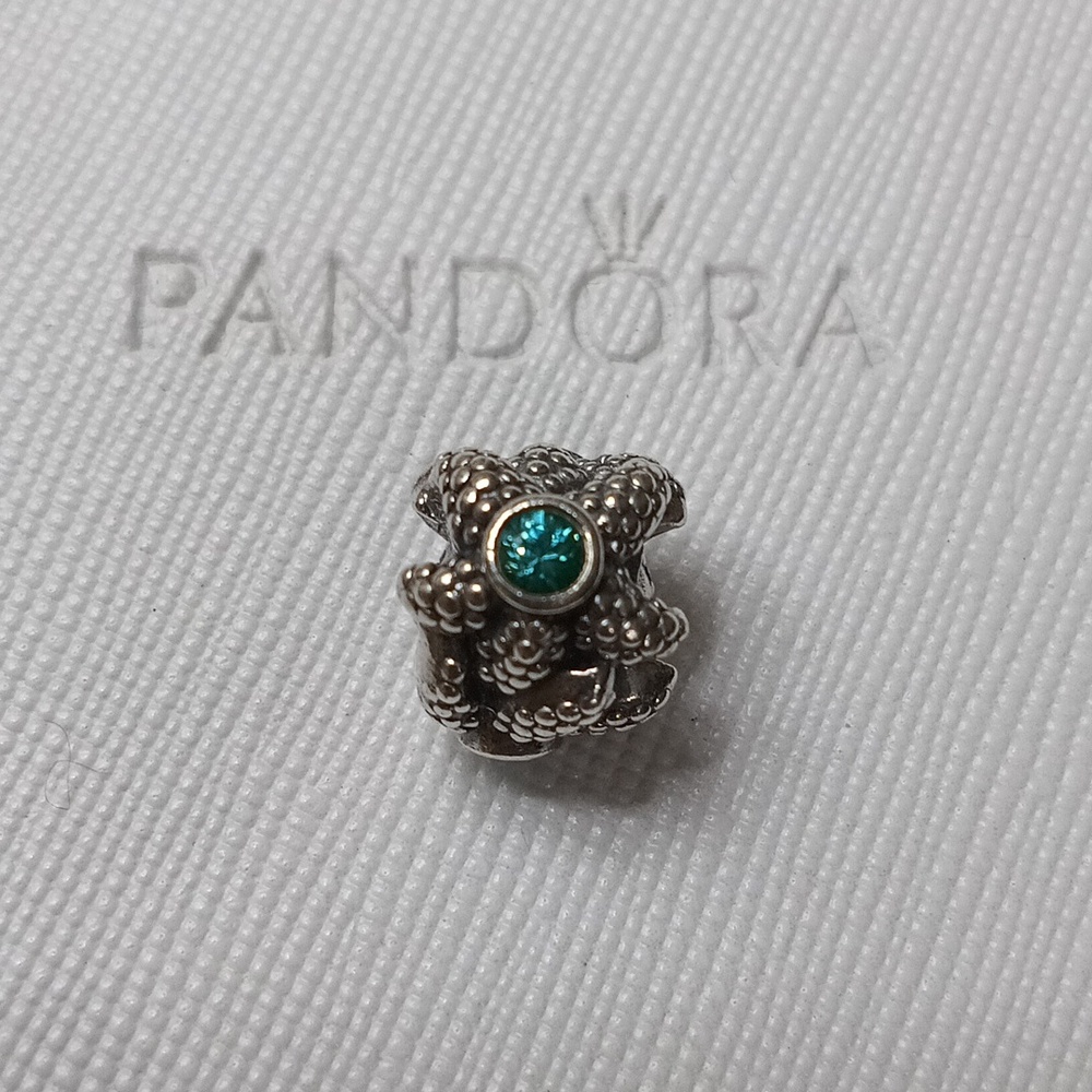 Pandora Silver Blue Synthetic Topaz Sea Starfish Charm